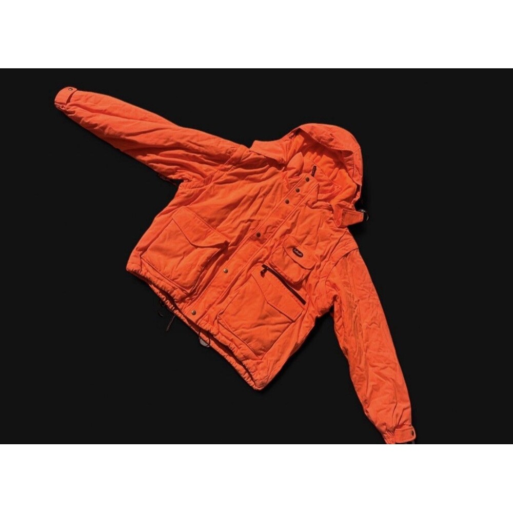Scheels Blaze Orange Hunting Jacket Zip Off Sleeves Vest Hooded Adult M